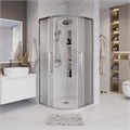 Душевое ограждение Grossman Cosmo 301.K33.02.1010.10.02 (100х100х195) четверть круга,раздвижная,хром,стекло шиншилла, 1 место 301.K33.02.1010.10.02