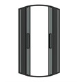 Душевое ограждение Grossman Cosmo 301.K33.02.9090.21.10 (90х90х195) четверть круга,раздвижная,черный матовый,стекло тонированное, 1 место 301.K33.02.9090.21.10