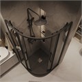 Душевое ограждение Grossman Cosmo 301.K33.02.9090.21.10 (90х90х195) четверть круга,раздвижная,черный матовый,стекло тонированное, 1 место 301.K33.02.9090.21.10