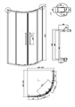 Душевое ограждение Grossman Cosmo 301.K33.02.9090.21.10 (90х90х195) четверть круга,раздвижная,черный матовый,стекло тонированное, 1 место 301.K33.02.9090.21.10