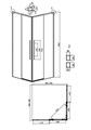 Душевое ограждение Grossman Galaxy 300.K33.01.1010.10.02 (100х100х195) квадрат,раздвижная,хром,стекло шиншилла, 1 место 300.K33.01.1010.10.02
