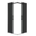 Душевое ограждение Grossman Classic 300.K33.04.8080.21.10 (80х80х195) квадрат,раздвижная,черный матовый,стекло тонированное, 2 места 300.K33.04.8080.21.10