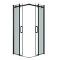 Душевое ограждение Grossman Classic 300.K33.04.8080.21.00 (80х80х195) квадрат,раздвижная,черный матовый,стекло прозрачное, 2 места 300.K33.04.8080.21.00