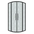 Душевое ограждение Grossman Cosmo 301.K33.02.8080.21.02 (80х80х195) четверть круга,раздвижная,черный матовый,стекло шиншилла, 1 место 301.K33.02.8080.21.02