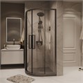 Душевое ограждение Grossman Cosmo 301.K33.02.1010.42.00 (100х100х195) четверть круга,раздвижная,графит сатин,стекло прозрачное, 1 место 301.K33.02.1010.42.00