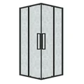 Душевое ограждение Grossman Cosmo 300.K33.02.9090.21.02 (90х90х195) квадрат,раздвижная,черный матовый,стекло шиншилла, 1 место 300.K33.02.9090.21.02