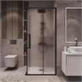 Душевое ограждение Grossman Cosmo 300.K33.02.9090.21.02 (90х90х195) квадрат,раздвижная,черный матовый,стекло шиншилла, 1 место 300.K33.02.9090.21.02