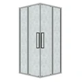 Душевое ограждение Grossman Cosmo 300.K33.02.8080.10.02 (80х80х195) квадрат,раздвижная,хром,стекло шиншилла, 1 место 300.K33.02.8080.10.02