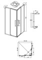 Душевое ограждение Grossman Cosmo 300.K33.02.8080.10.02 (80х80х195) квадрат,раздвижная,хром,стекло шиншилла, 1 место 300.K33.02.8080.10.02