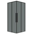 Душевое ограждение Grossman Galaxy 1/2.K33.01.70.21.10-1/2.K33.01.70.21.10 (70х70х195) раздвижная,черный матовый,стекло тонированное,2 места 300.K33.01.7070.21.10