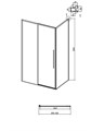 Боковая стенка Grossman Galaxy 200.K33.01.90.10.00 (90х195) хром,стекло прозрачное, 1 место 200.K33.01.90.10.00