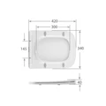 Сиденье для унитаза Grossman GR-4445SQ-K40 тонкое,белое,1 место GR-49K4045SQ