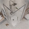 1/2 душевого ограждения Grossman Galaxy 1/2.K33.01.80.10.02 (80х195) раздвижная(правая),хром,стекло шиншилла,1 место 1/2.K33.01.80.10.02