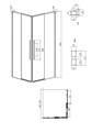 1/2 душевого ограждения Grossman Galaxy 1/2.K33.01.80.10.02 (80х195) раздвижная(правая),хром,стекло шиншилла,1 место 1/2.K33.01.80.10.02