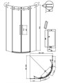 Душевое ограждение Grossman Classic 301.K33.04.9090.21.00 (90х90х195) четверть круга,раздвижная,черный матовый,стекло прозрачное, 1 место 301.K33.04.9090.21.00