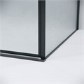Боковая стенка Grossman Galaxy 200.K33.01.100.21.02 (100х195) черный матовый,стекло шиншилла, 1 место 200.K33.01.100.21.02