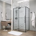 Боковая стенка Grossman Galaxy 200.K33.01.100.21.02 (100х195) черный матовый,стекло шиншилла, 1 место 200.K33.01.100.21.02