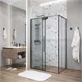 Боковая стенка Grossman Galaxy 200.K33.01.100.21.02 (100х195) черный матовый,стекло шиншилла, 1 место 200.K33.01.100.21.02