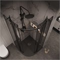 Душевое ограждение Grossman Classic 301.K33.04.1010.21.10 (100х100х195) четверть круга,раздвижная,черный матовый,стекло тонированное,1 место 301.K33.04.1010.21.10