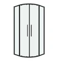Душевое ограждение Grossman Cosmo 301.K33.02.8080.21.00 (80х80х195) четверть круга,раздвижная,черный матовый,стекло прозрачное, 1 место 301.K33.02.8080.21.00