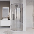 Душевое ограждение Grossman Cosmo 301.K33.02.8080.10.00 (80х80х195) четверть круга,раздвижная,хром,стекло прозрачное, 1 место 301.K33.02.8080.10.00