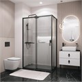 Боковая стенка Grossman Style 200.K33.05.80.21.02 (80х195) черный матовый,стекло шиншилла, 1 место 200.K33.05.80.21.02