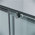 Боковая стенка Grossman Style 200.K33.05.80.21.00 (80х195) черный матовый,стекло прозрачное, 1 место 200.K33.05.80.21.00