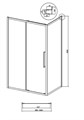 Боковая стенка Grossman Cosmo 200.K33.02.100.10.00 (100х195) хром,стекло прозрачное, 1 место 200.K33.02.100.10.00
