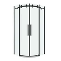 Душевое ограждение Grossman Classic 301.K33.04.1010.21.00 (100х100х195) четверть круга,раздвижная,черный матовый,стекло прозрачное, 1 место 301.K33.04.1010.21.00