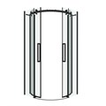 Душевое ограждение Grossman Classic 301.K33.04.1010.21.00 (100х100х195) четверть круга,раздвижная,черный матовый,стекло прозрачное, 1 место 301.K33.04.1010.21.00