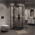 Душевое ограждение Grossman Classic 301.K33.04.1010.21.00 (100х100х195) четверть круга,раздвижная,черный матовый,стекло прозрачное, 1 место 301.K33.04.1010.21.00