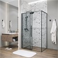 Душевое ограждение Grossman Galaxy 100.K33.01.110.21.00-200.K33.01.100.21.00 (110х100х195) раздвижная,черный матовый,стекло прозрачное,2 места 120.K33.01.1110.21.00