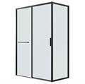 Боковая стенка Grossman Style 200.K33.05.100.21.00 (100х195) черный матовый,стекло прозрачное, 1 место 200.K33.05.100.21.00