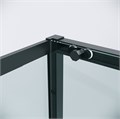 Боковая стенка Grossman Style 200.K33.05.100.21.00 (100х195) черный матовый,стекло прозрачное, 1 место 200.K33.05.100.21.00