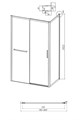 Боковая стенка Grossman Style 200.K33.05.100.21.00 (100х195) черный матовый,стекло прозрачное, 1 место 200.K33.05.100.21.00