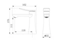 Смеситель для раковины Grossman Advans 510.K35.09.320 золото сатиновый,1 место 510.K35.09.320