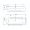Ванна пристенная Grossman Cristal GR-2205FR (75х150х58) рифленая, 1 место GR-2205FR