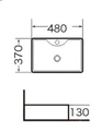Раковина Grossman Classic GR-3017 (480х370х130) белая,1 место GR-3017