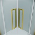 Душевое ограждение Grossman Cosmo 300.K33.02.9090.32.00 (90х90х195) квадрат,раздвижная,золото сатин,стекло прозрачное, 1 место 300.K33.02.9090.32.00