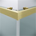 Душевое ограждение Grossman Cosmo 300.K33.02.9090.32.00 (90х90х195) квадрат,раздвижная,золото сатин,стекло прозрачное, 1 место 300.K33.02.9090.32.00