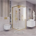 Душевое ограждение Grossman Cosmo 300.K33.02.9090.32.00 (90х90х195) квадрат,раздвижная,золото сатин,стекло прозрачное, 1 место 300.K33.02.9090.32.00