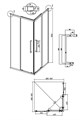 Душевое ограждение Grossman Cosmo 300.K33.02.9090.32.00 (90х90х195) квадрат,раздвижная,золото сатин,стекло прозрачное, 1 место 300.K33.02.9090.32.00