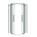 Душевое ограждение Grossman Classic 301.K33.04.9090.10.00 (90х90х195) четверть круга,раздвижная,хром,стекло прозрачное, 1 место 301.K33.04.9090.10.00