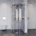 Душевое ограждение Grossman Classic 301.K33.04.9090.10.00 (90х90х195) четверть круга,раздвижная,хром,стекло прозрачное, 1 место 301.K33.04.9090.10.00