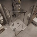 Душевое ограждение Grossman Pragma 302.K33.03.9090.42.00 (90х90х195) трапеция,распашная,графит сатин,стекло прозрачное, 1 место 302.K33.03.9090.42.00