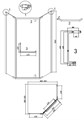 Душевое ограждение Grossman Pragma 302.K33.03.9090.42.00 (90х90х195) трапеция,распашная,графит сатин,стекло прозрачное, 1 место 302.K33.03.9090.42.00