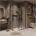 Душевое ограждение Grossman Galaxy 1/2.K33.01.12.42.00-1/2.K33.01.80.42.00 (120х80х195) раздвижная,графит сатин,стекло прозрачное,2 места 300.K33.01.1280.42.00