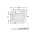 Сиденье для унитаза Grossman 4445S (тонкое, с крепежом) белое,1 место 49GR45S