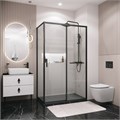 Душевое ограждение Grossman Style 100.K33.05.120.21.00-200.K33.05.100.21.00 (120х100х195) раздвижная,черный матовый,стекло прозрачное,2 места 120.K33.05.1210.21.00