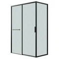 Душевое ограждение Grossman Style 100.K33.05.110.21.02-200.K33.05.100.21.02 (110х100х195) раздвижная(левая),черный матовый,стекло шиншилла,2 места 120.K33.05.1110.21.02